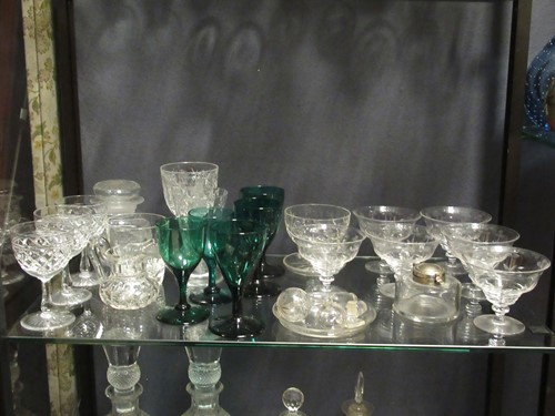 Lot 96 - A pair of glass decanters and stoppers;...