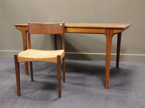 Lot 618 - A mid century table and one chair