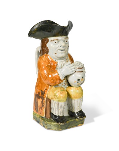 Lot 180 - A Prattware Toby jug, circa 1810