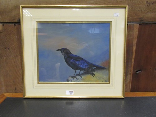 Lot 359 - H WORMALD Study of a Jackdaw Signed and dated...