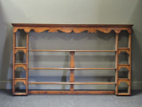 Lot 535 - A set of modern oak plate shelves 122 high x...