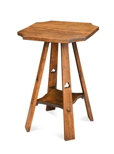 Lot 214 - An Arts and Crafts oak occasional table, circa 1900