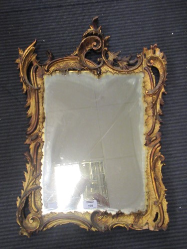 Lot 590 - Rococo style wall mirror 60 x 38cm