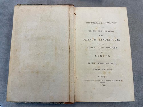 Lot 163 - WOLLSTONECRAFT (Mary) The Historical and Moral...