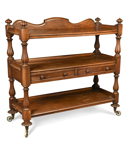 Lot 395 - A William IV mahogany three tier buffet