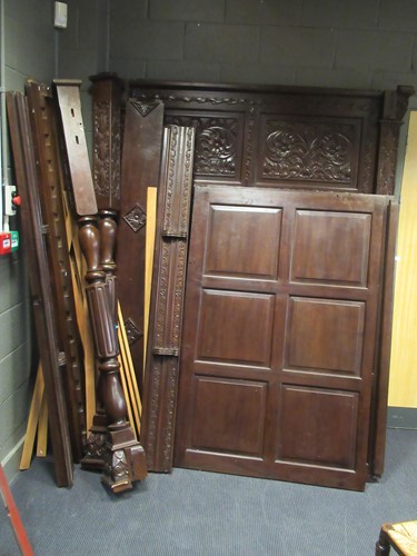 Lot 434 - A 17th century style oak four poster bed