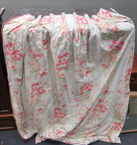 Lot 584 - Collection of various curtains and one bed...