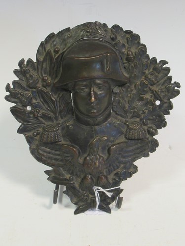 Lot 121 - Bronze roundel of Napoleon, possibly a door...