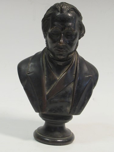 Lot 20 - A bronze bust of Sir Robert Peel, 21cm high