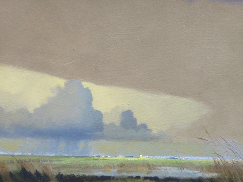 Lot 285 - Derek Ashman, Lincolnshire Landscape, signed...