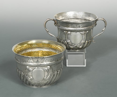 Lot 403 - A Victorian silver porringer and bowl
