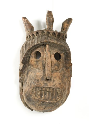 Lot 264 - Carved wood monkey mask, Kulu Valley, Himachal Pradesh, India, 19th century