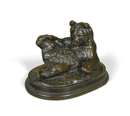 Lot 335 - Antoine-Louis Barye (French, 1796–1875), Ours Assis