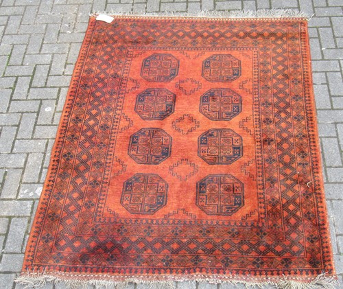 Lot 642 - A near pair of Afghan rugs 195 x 156cm (both...