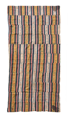 Lot 341 - Hotah Jaloh Kira (lady’s dress cloth), with tigma designs, Northern Bhutan, mid 19th century