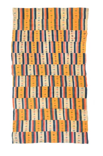 Lot 202 - Hotah Jaloh Kira (lady’s dress cloth), Northern Bhutan, early 20th century