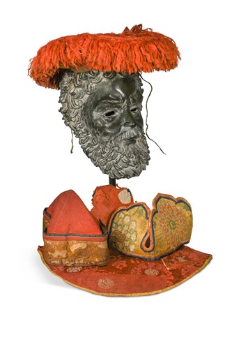 Lot 186 - A group of four hats in Tibetan tradition, 18th century