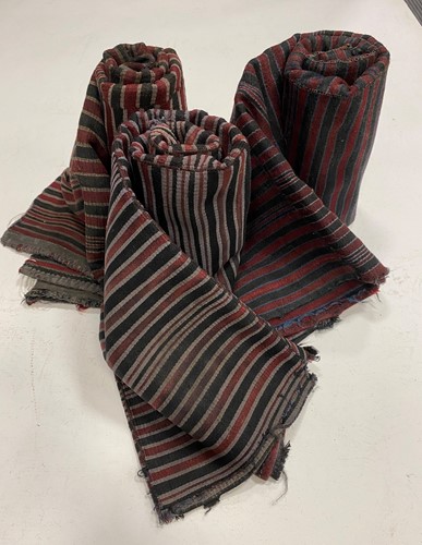 Lot 184 - Three traditional striped aprons, Mustang/ Dolpo Region, Northern Nepal, early-mid 20th century