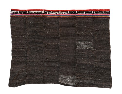 Lot 337 - A rare large sheep wool bed blanket, Tibet, early 20th century
