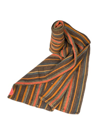 Lot 229 - A yak wool striped blanket, Southern Tibet, early 20th century