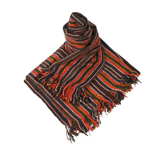 Lot 230 - A pair of striped yak wool blankets, Mustang/Dolpo Region, Nepal, mid 20th century