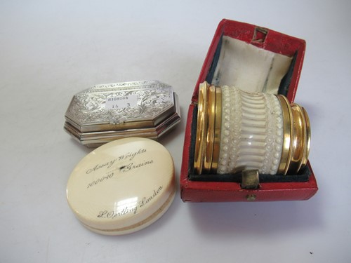 Lot 205 - A cased one draw monocular spyglass together...