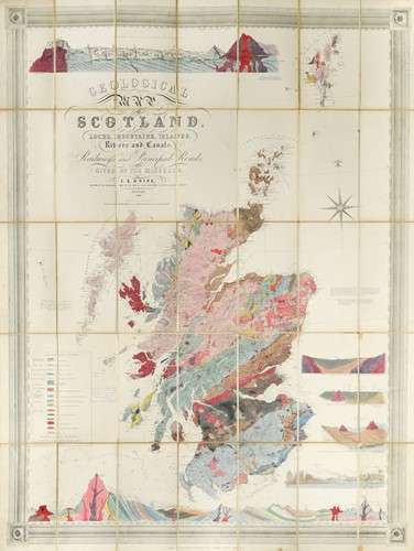 Lot 57 - KNIPE (J A) Geological Map of Scotland, Lochs,...