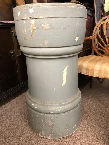 Lot 511 - A Victorian floor standing painted wood and marble pestle and mortar