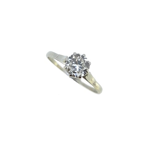 Lot 164 - A 20th century diamond solitaire ring