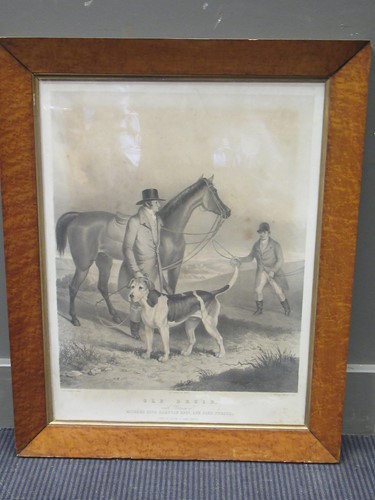 Lot 385 - Two large Victorian maple frames, each...