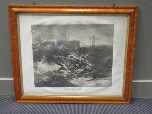 Lot 387 - A Victorian maple-framed lithograph "Grace...