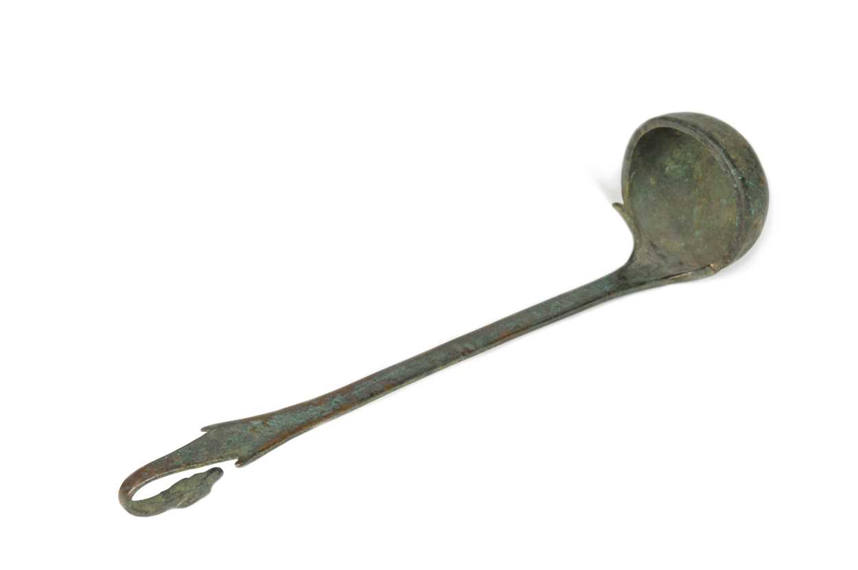 Lot 333 - A Roman bronze temple ladle