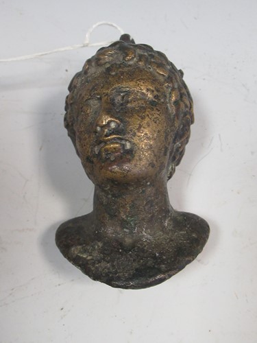 Lot 179 - A Steelyard weight cast as the head of a Roman...