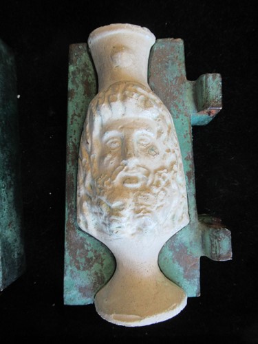 Lot 209 - A Roman style bronze mould for a zeus head...