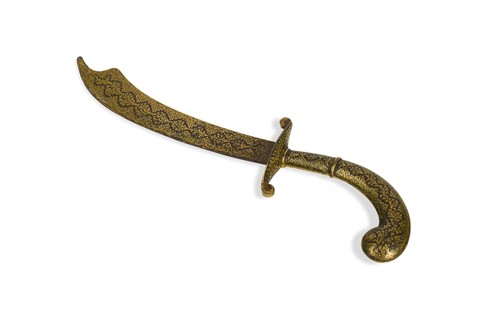 Lot 500 - A Koftgar work letter opener, 19th century