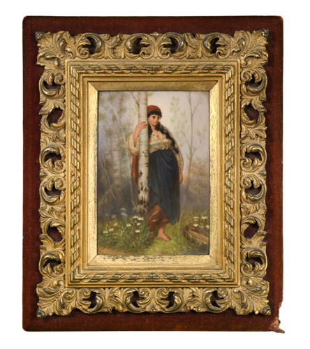 Lot 423 - A 19th century Berlin KPM porcelain rectangular plaque