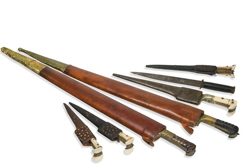 Lot 186 - Two similar 19th century Afghan Kyber swords