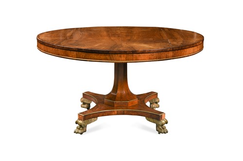 Lot 319 - A late Regency rosewood circular breakfast table