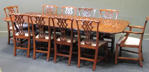 Lot 569 - A George III style mahogany three pedistal...