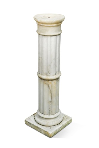 Lot 351 - A fluted marble pedestal column