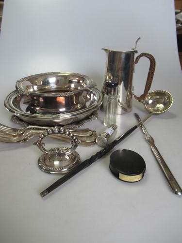 Lot 243 - A silver hot water jug, 9.4ozt together with a...
