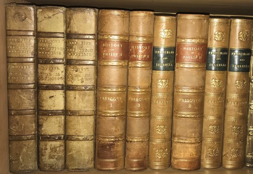 Lot 221 - Literature, bindings. PRESCOTT (W H) Works, 9...