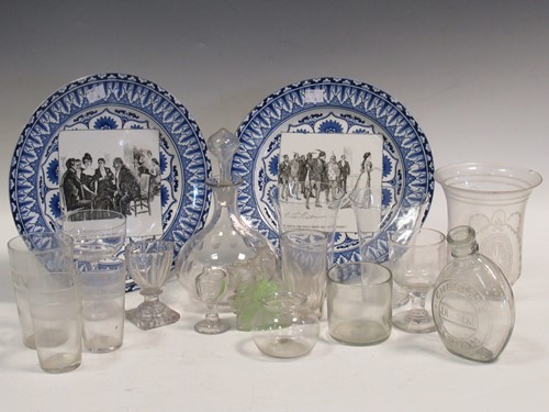 Lot 88 - Pair of Doulton plates with inset cartoons by...