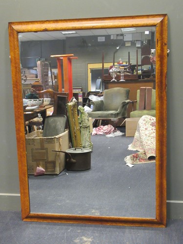 Lot 573 - A maple frame mirror 148 x 108cm