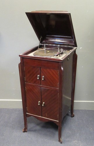 Lot 507 - A gramophone cabinet with later electric...