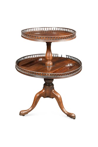 Lot 787 - A George III style mahogany two-tier what-not, 19th century