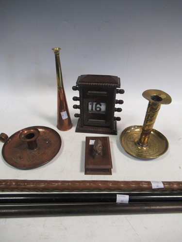 Lot 61 - A silver mounted walking cane, another with...