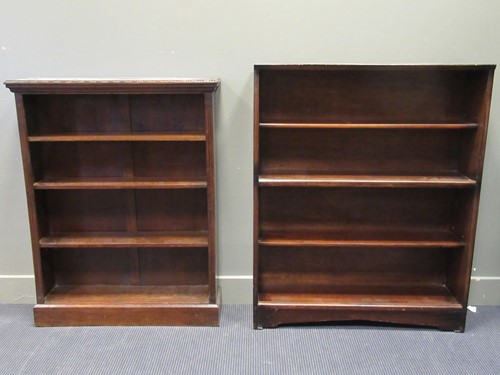 Lot 596 - Two open bookcases largest 113 x 92 x 25cm and...