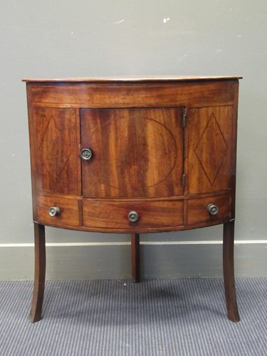Lot 500 - A George III mahogany corner washstand, fitted...
