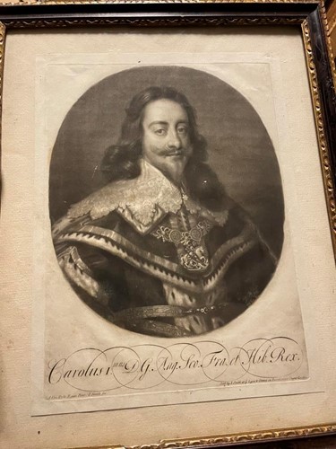 Lot 7 - Two Carolean mezzotint portraits.